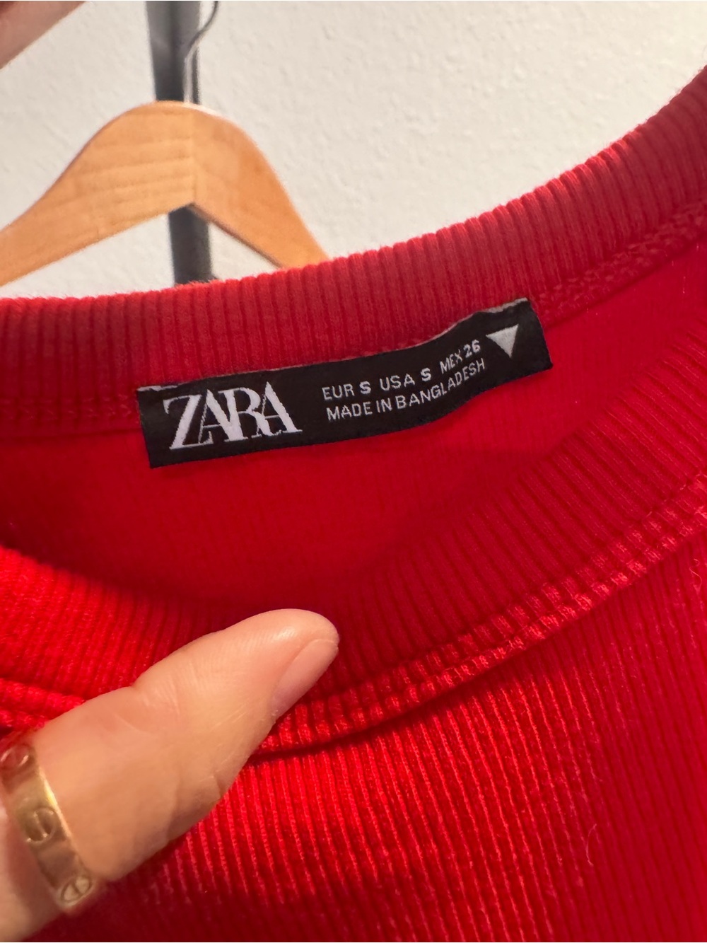 Zara Red Ribbed Tank Midi Dress - Picture 3 of 3